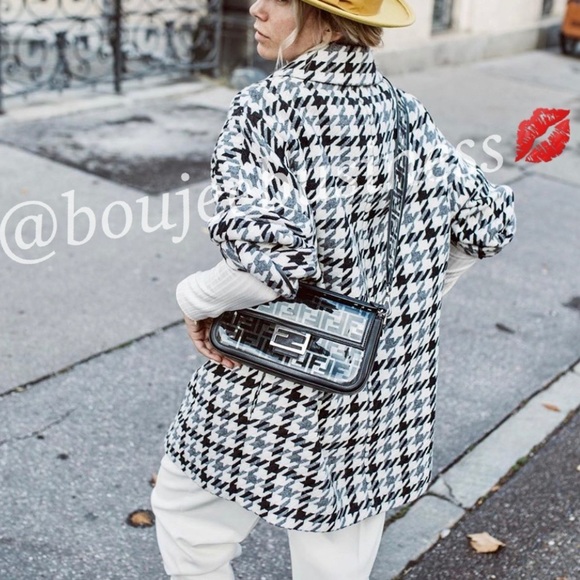 ZARA Oversized Jacquard Plaid Coat - Picture 4 of 7